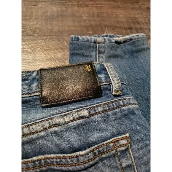 R13 Jeans Alison Skinny In Crosby Stretch Sz 25 Sioux Crispy R13W0005-890 - - Picture 14 of 14